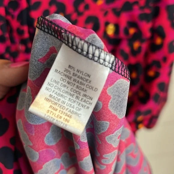 Jude Connally Pink Leopard Print Shirt Dress - Picture 4 of 4
